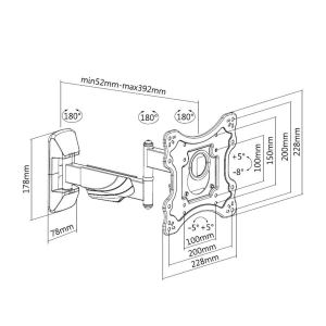 Stell SHO 7520 d&ouml;nthető fali konzol 23"-42"